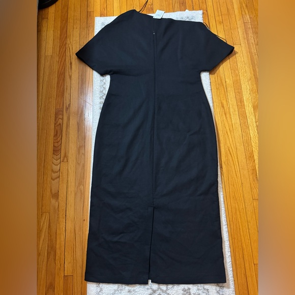 RÓHE Asymmetrical Knitted Dress in Black - Picture 7 of 15